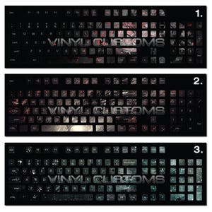 PC Keyboard Stickers for Mechanical Keyboard Keycaps Large Letters (Style C4-C6)