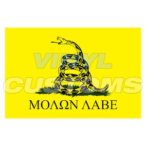 Molon Labe Gadsen Flag Vinyl Decal Sticker