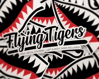 Flying Tigers Vinyl Decal Sticker Shark Teeth Hobby