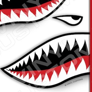 Flying Tigers Vinyl Decal Sticker Shark Teeth Hobby - Etsy