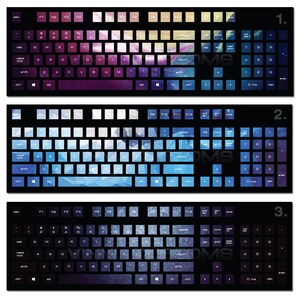 Mechanical Keyboard Vinyl Decal Kit Cherry MX Keycaps PC Vinyl Decals Skin Abstract a14
