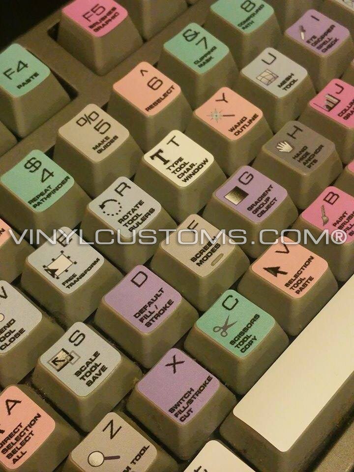 Keyboard Skin Vector Adobe Illustrator Keyboard Skin Vinyl Decal Stickers - Etsy
