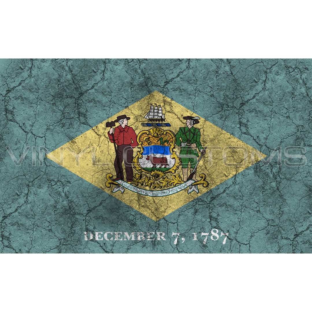 Delaware State Flag Vinyl Decal Sticker - Etsy