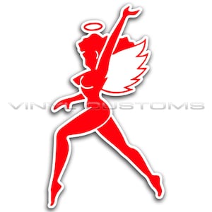 Flying Tigers AVG Hell&#39;s Angel Vinyl Decal Sticker Tactical