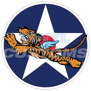 Flying Tigers Roundel AVG Vinyl Decal Sticker