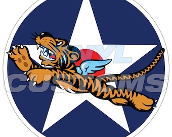 Flying Tigers Roundel AVG Vinyl Decal Sticker