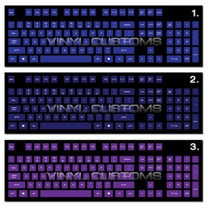Mechanical Keyboard Cherry MX Keycaps PC Vinyl Decals Skin - 026 Solid Colors