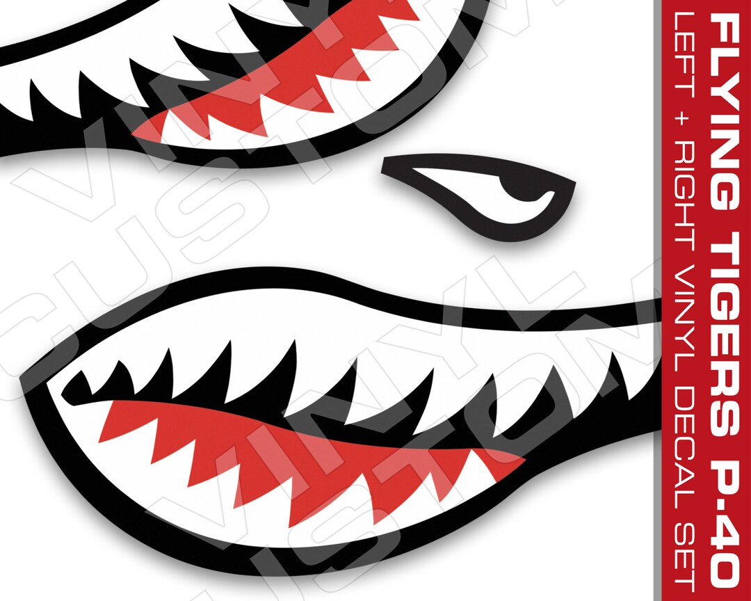 Flying Tigers Vinyl Decal Sticker Shark Teeth Hobby V2 - Etsy