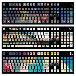 Mechanical Keyboard Vinyl Decal Kit Cherry MX Keycaps PC Vinyl Decals Skin - B02