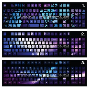 Mechanical Keyboard Vinyl Decal Kit Cherry MX Keycaps PC Vinyl Decals Skin - B03