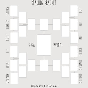 Monthly Reading Bracket Template (Minimalist)