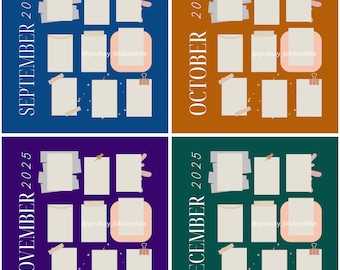 Plantilla de resumen de lectura mensual en negrita (negrita)