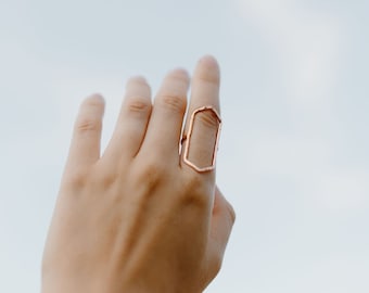 Hammered Gold Ring, Geometric Gold Ring, Hammered Ring Gold, Textured Gold Ring, Gold Textured Ring, Handmade Gold Ring, Gold Forged Ring