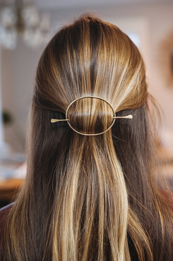 Metal Hair Clip Gold Hair Pin Handmade Barrette Great Etsy