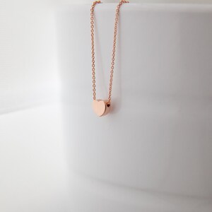 Heart Necklaces, Bridesmaid Gift Dainty Necklace, Tiny Heart Minimalist Necklace, Personalized Gift Friendship initial Necklace,Gift for her