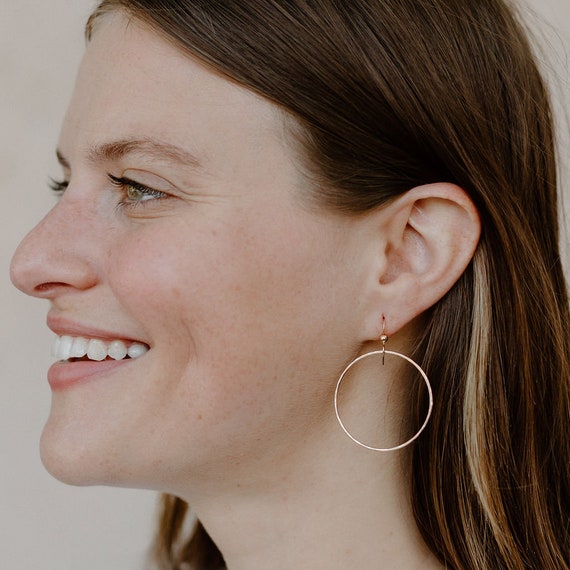 Handmade gold hoop best sale earrings