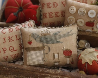 Pattern Booklet: "Keeper of the Pins"  Cross Stitch - Country Stitches - With Thy Needle and Thread - Brenda Gervais
