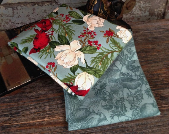 Fabric: HALF YARD - Winter Elegance - Cardinals - Sentimental Studios - Moda Fabrics
