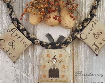 Pattern:  Cross Stitch "Autumn Blessings"  Fall Garland- Pineberry Lane