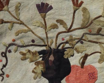 Maggie Bonanomi Pattern: "Autumn has Arrived" - wool appliqué