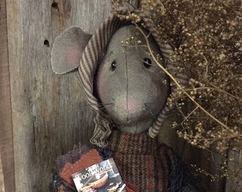 E- PATTERN (PDF) DOWNLOAD - Vivian  14" Wool Mouse Pattern