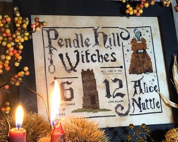 Pattern: Pendle Hill Witches - Cross Stitch - by The Primitive Hare