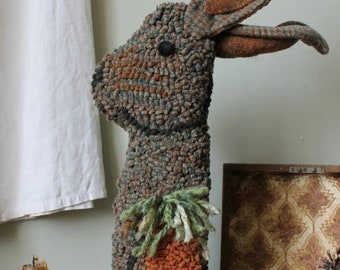 Pattern: " Oscar the Rabbit" Rug Hooking pattern by Crows on the Ledge