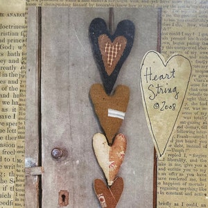 Pattern: &quot;Heart String&quot;  Linen, Velvet and Wool project by Maggie Bonanomi