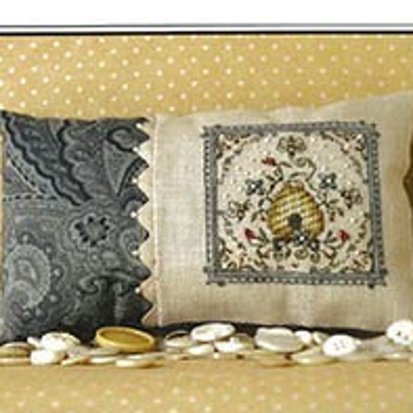 Pattern: "Bee Skep Pin Pillow" by The Bee Cottage