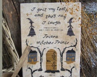 Pattern:"Triora Witches Trials" Cross Stitch design by The Primitive Hare