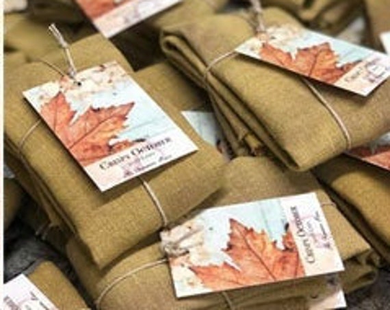 Linen: Crispy October - 30 count Hand Dyed linen from the Primitive Hare