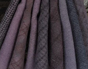 Wool Bundle: 10 pc - 6 1/2" x 8" - Iris