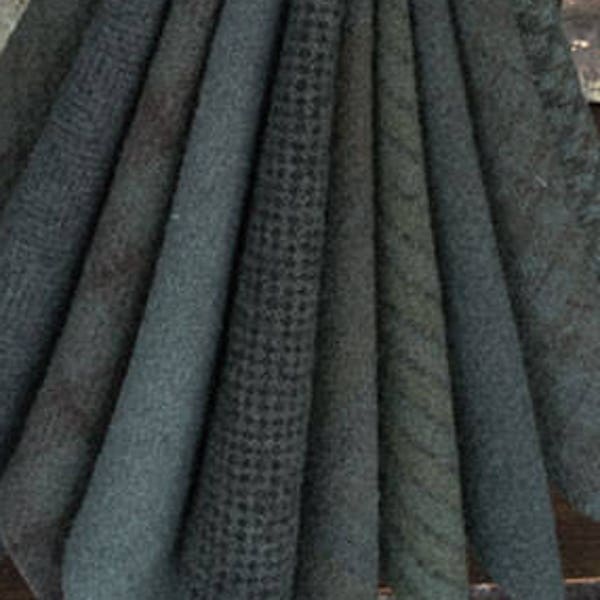 Wool Bundle: 10 pc- 6 1/2" x 8" - Juniper Berry