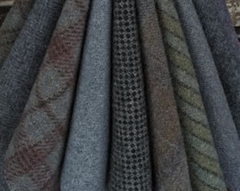 Wool Bundle: 10 pc - 6 1/2" x 8" - Old Denim