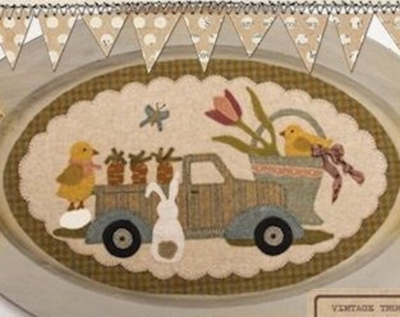 Pattern: April Vintage Truck Thru the Year - "Bunny, Chicks, Carrots & More" by Buttermilk Basin