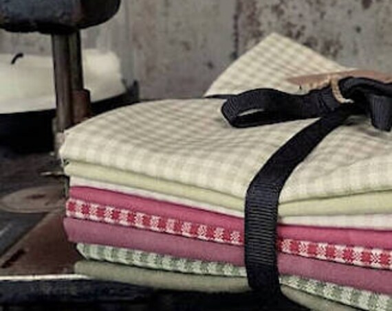 Fabric: Bundle FQ 8pc - Gingham & Solids