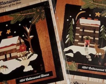 Pattern: "A Cabin Christmas - 6 blocks sold seperately.  Wool Appliqués by 1894 Cottonwood House
