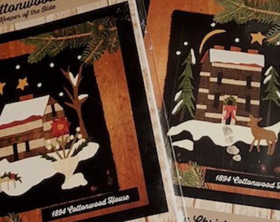 Pattern: "A Cabin Christmas Block One - Six" Wool Appliqués by 1894 Cottonwood House