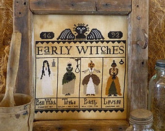 Pattern: Early Witches Cross Stitch - The Primitive Hare
