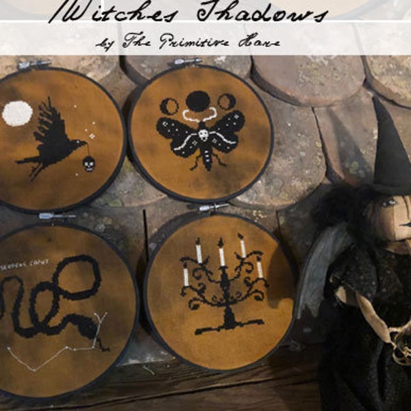 Kit: NEW!!! Witches Shadows by Primitive Hare - Pattern & Linen