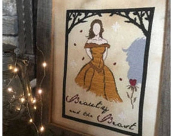 Pattern: Beauty and the Beast Cross Stitch - by The Primitive Hare