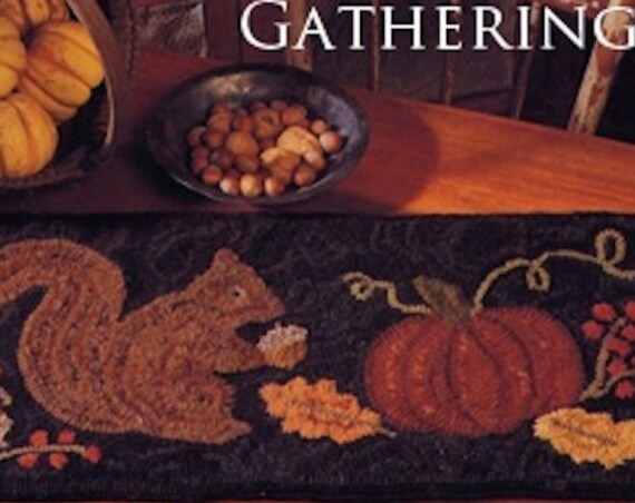 Pattern: Rug Hooking - "Autumn Gatherings" designed by Renee Nanneman of Needle Love Designs