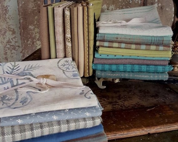 Fabric: Bundle FQ Sampler- Blues/Greens/Aqua