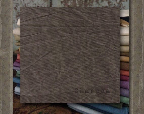 Fabric 1 YARD: Over-dyed Aged Muslin Cloth (New) - Charcoal 0145 Marcus Fabrics