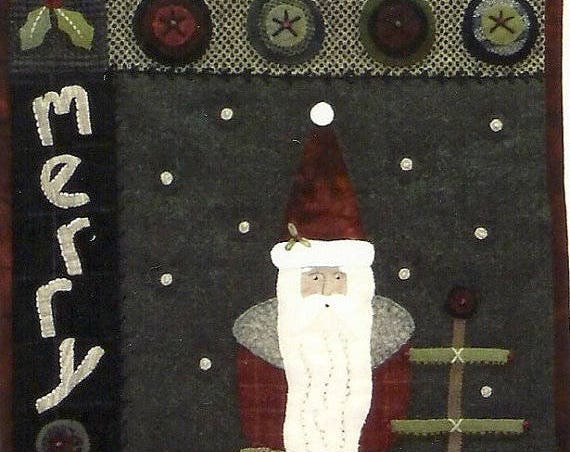 Pattern: Merry Merry Wall Hanging and Standing Santa by Heart to Hand
