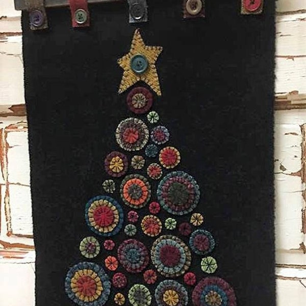 Pattern: Wool Applique "Penny Christmas Tree" Pattern by Heartfelt Wool Expressions