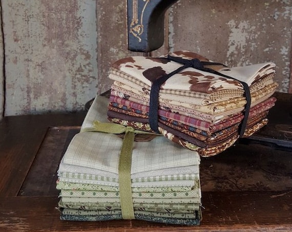 Fabric: FQ Bundle 11pc - "Greens" or "Cowgirl & Horses"