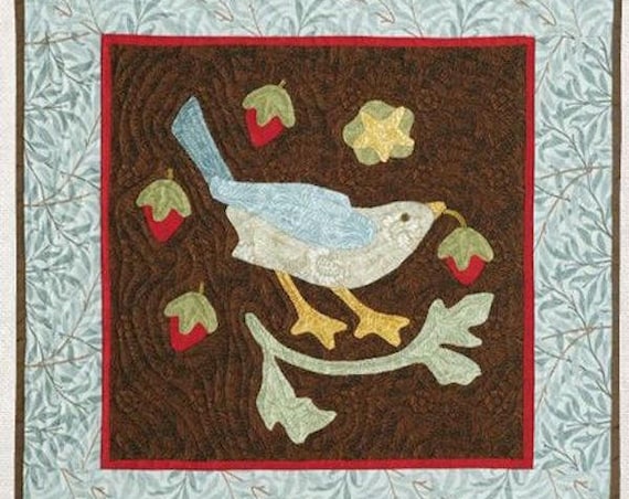 Pattern: Strawberry Thief Quilt Pattern - by Hot Off the Press