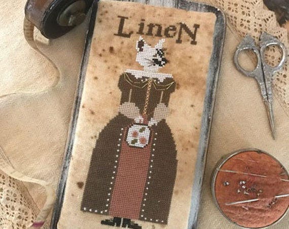 Pattern: Miss Linette Lynn Linen Cross Stitch - by The Primitive Hare