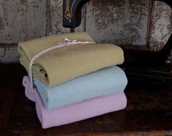 Wool Bundle: 16" x 20" Pastel 3pc Sampler Bunny Hill Wools for Moda